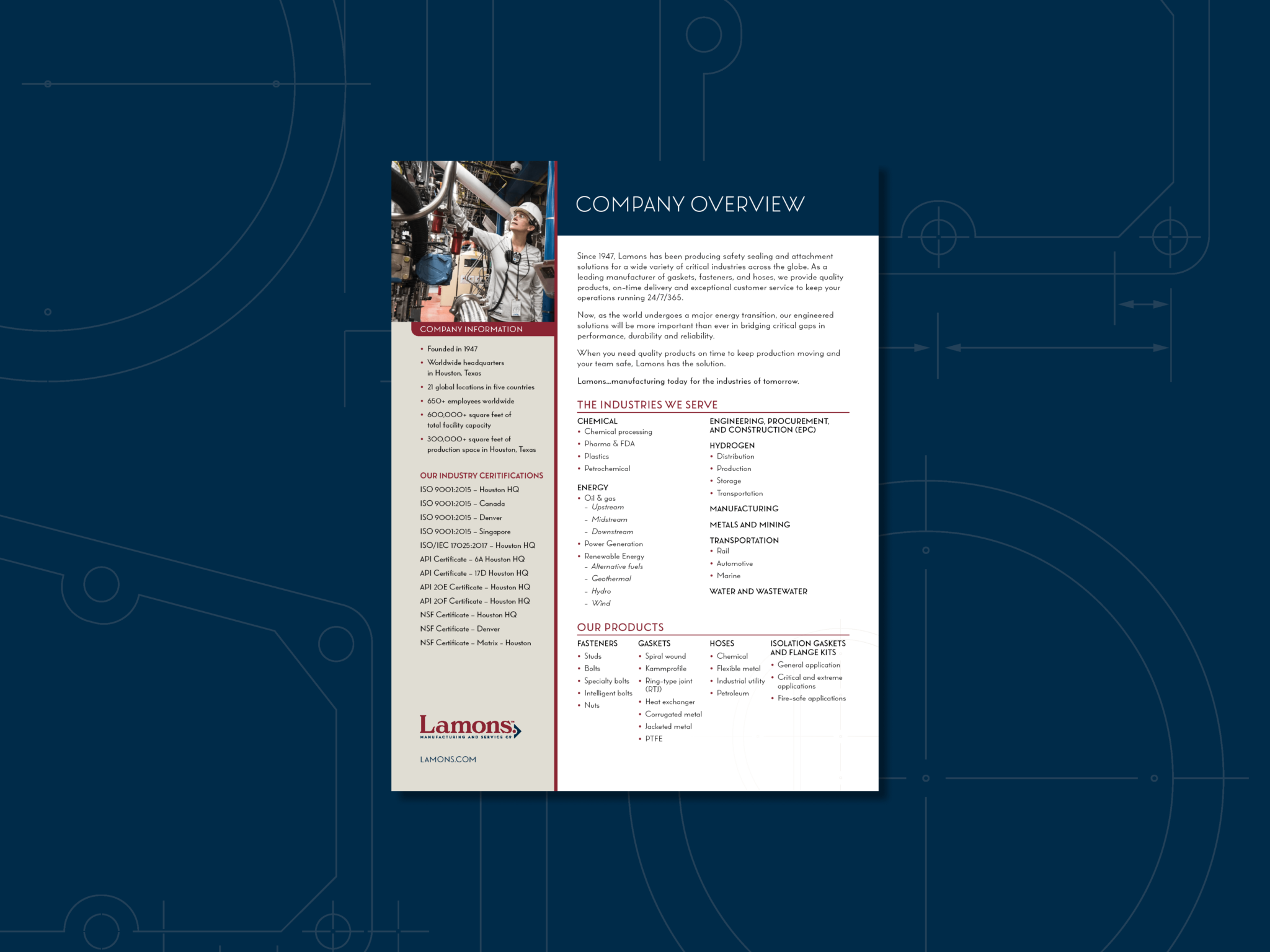 Lamons Corporate Overview Flyer | Lamons