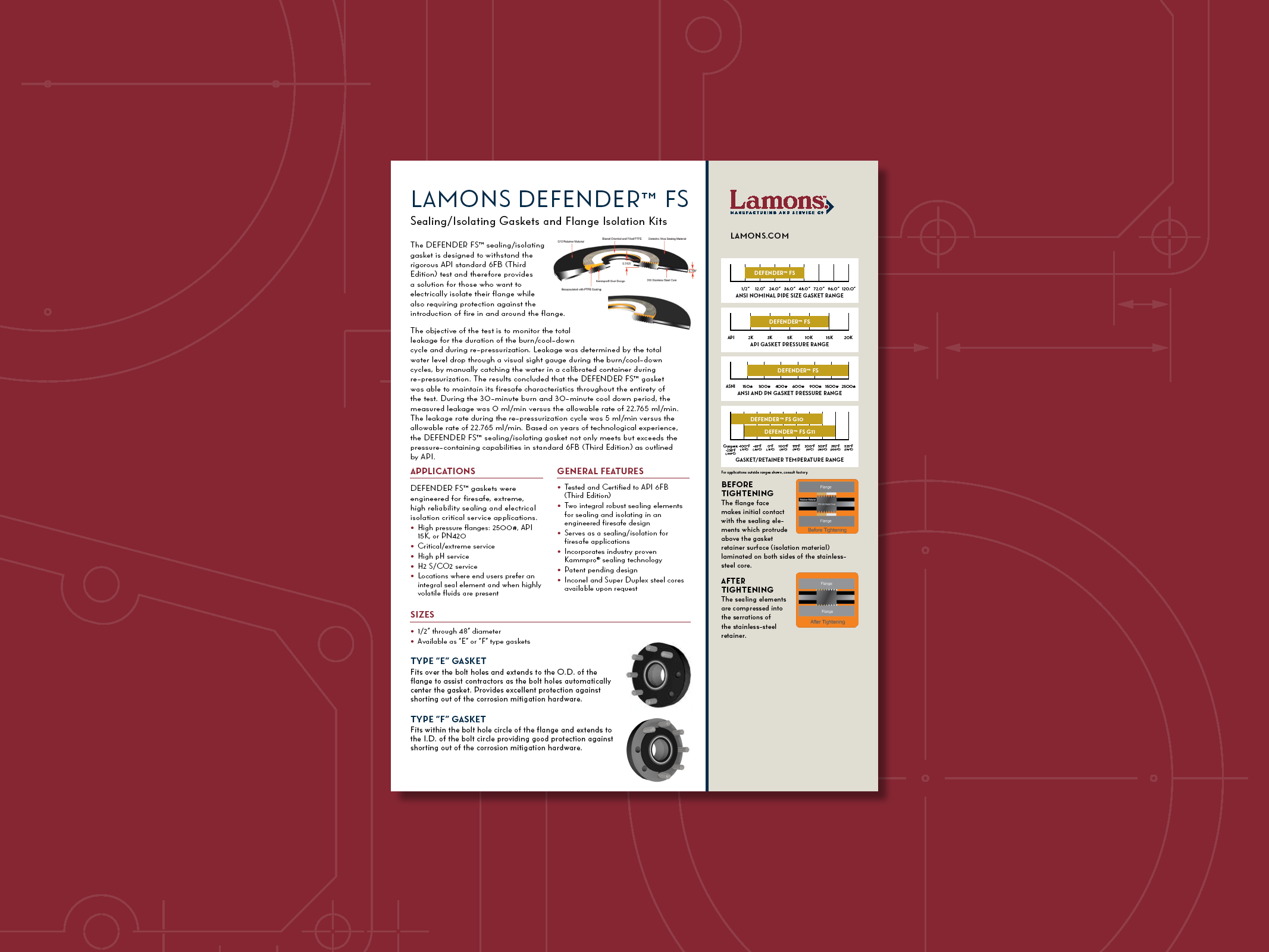 Lamons Defender FS product sheet